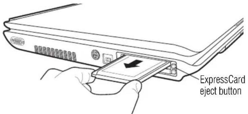TOSHIBA Satellite A105 - Removing an ExpressCard - 2