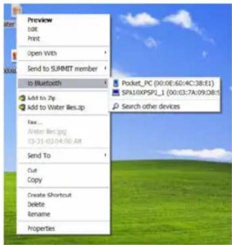 TOSHIBA Satellite A105 - Transferring files using Bluetooth® - 3