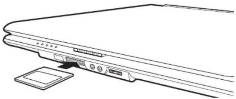 TOSHIBA Satellite A105 - Inserting memory media - 1