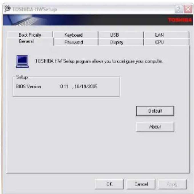 TOSHIBA Satellite A105 - TOSHIBA Hardware Setup - 2