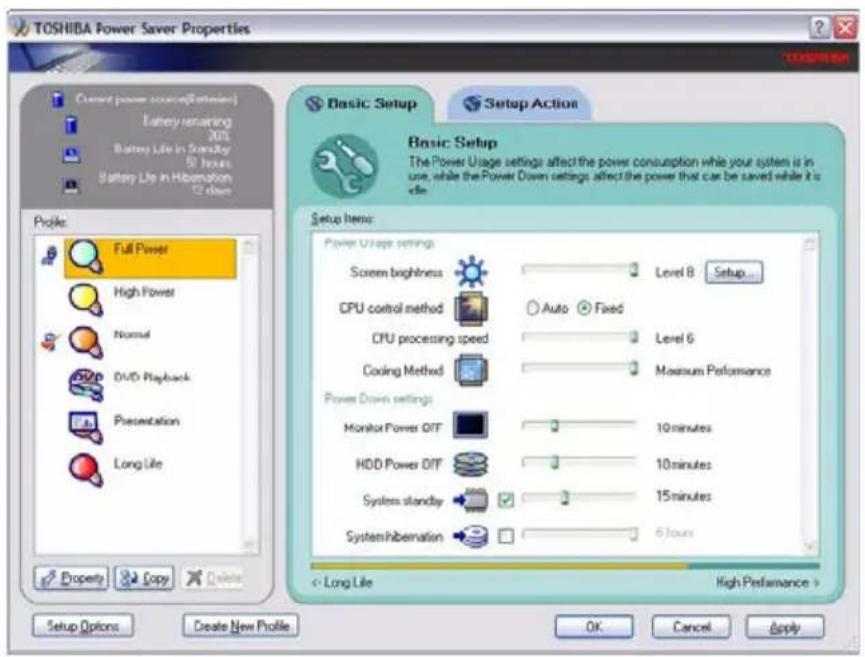 TOSHIBA Satellite A105 - TOSHIBA Power Saver - 1