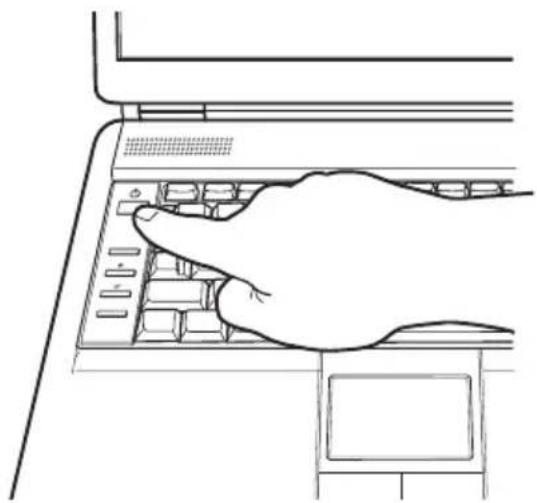 TOSHIBA Satellite A105 - Turning on the power - 2