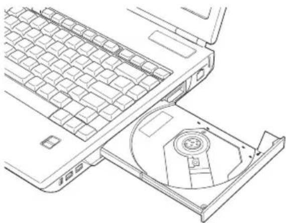 TOSHIBA Satellite A105 - Inserting a compact disc - 2