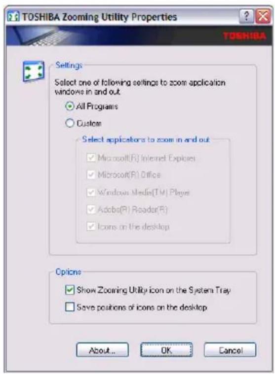 TOSHIBA Satellite A105 - TOSHIBA Zooming Utility - 2