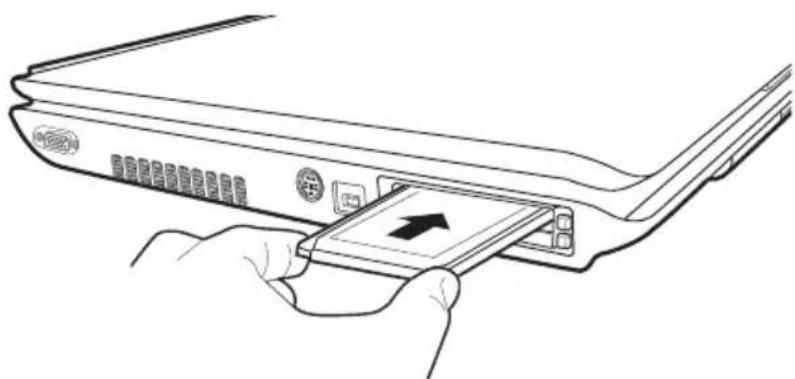 TOSHIBA Satellite A105 - Inserting an ExpressCard - 1