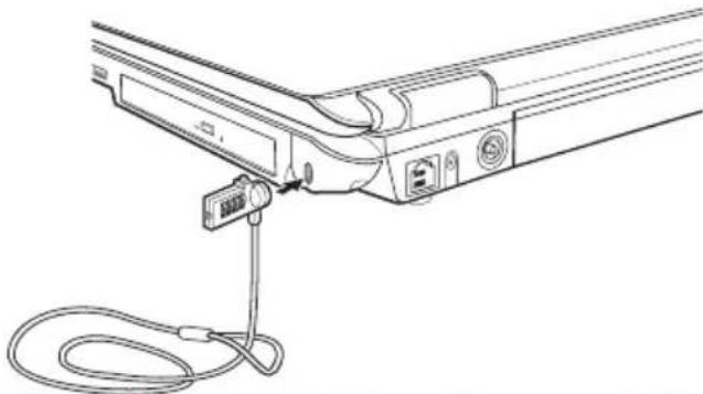 TOSHIBA Satellite A135 - Using a computer lock - 2