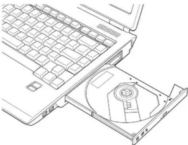 TOSHIBA Satellite A135 - Inserting a compact disc - 1