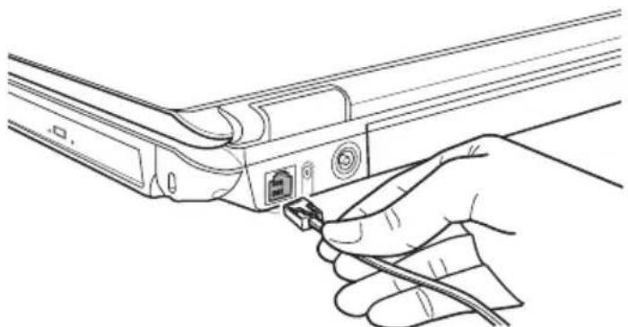 TOSHIBA Satellite A135 - Connecting a modem to a telephone line - 1