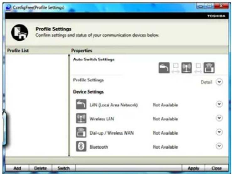 TOSHIBA Satellite A135 - Profile Settings - 1