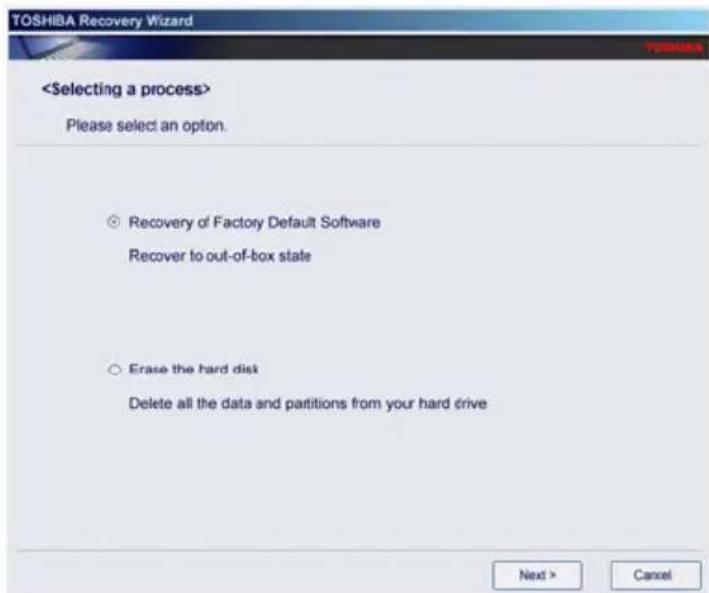 TOSHIBA Satellite A135 - Hard Disk Drive Recovery using the Recovery media - 1