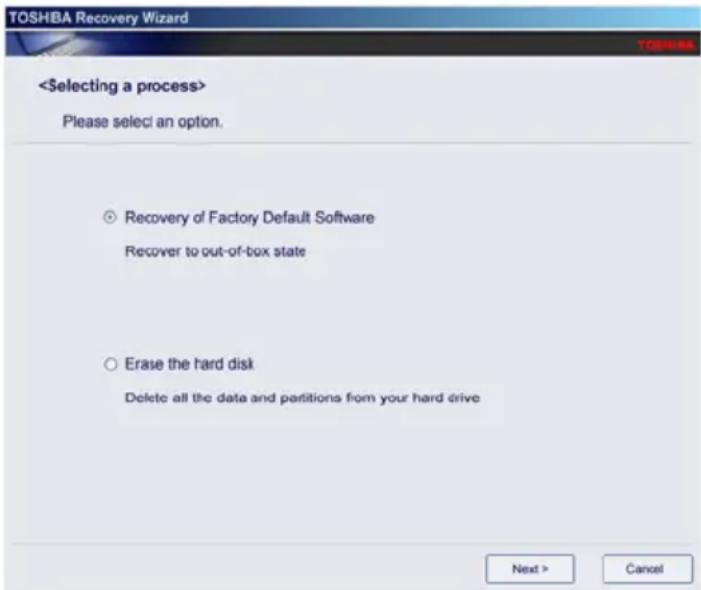 TOSHIBA Satellite A135 - Hard Disk Drive Recovery using the recovery partition - 1