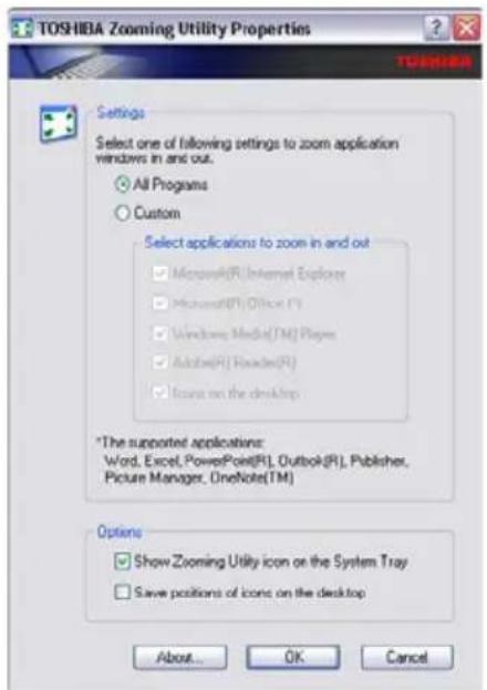 TOSHIBA Satellite A135 - TOSHIBA Zooming Utility - 2