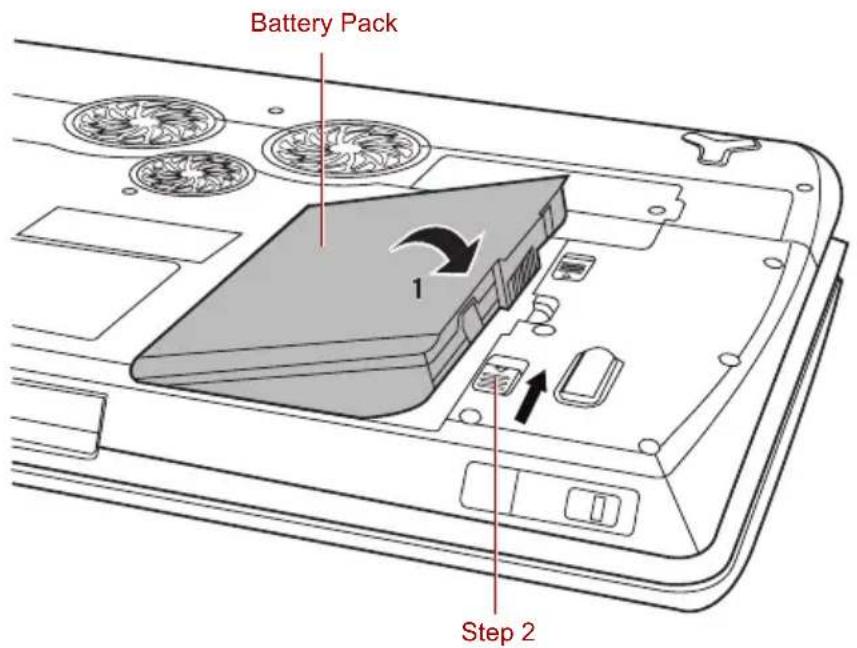 TOSHIBA Qosmio X300 - Replacing the battery pack - 4
