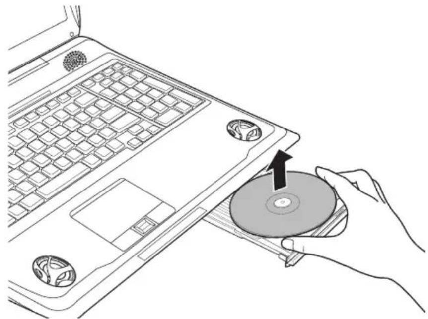 TOSHIBA Qosmio X300 - Removing discs - 3