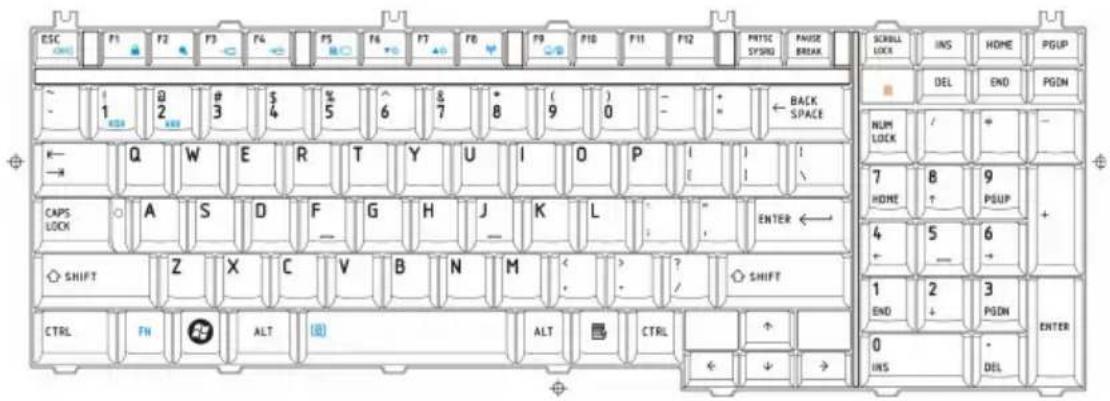 TOSHIBA Qosmio X300 - Desktop-style Keyboard - 1