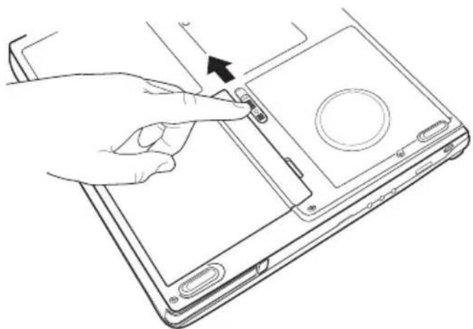 TOSHIBA Satellite 1130 - Removing the battery from the computer - 1