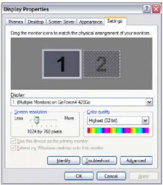 TOSHIBA Satellite 1130 - Changing the display properties setting - 1