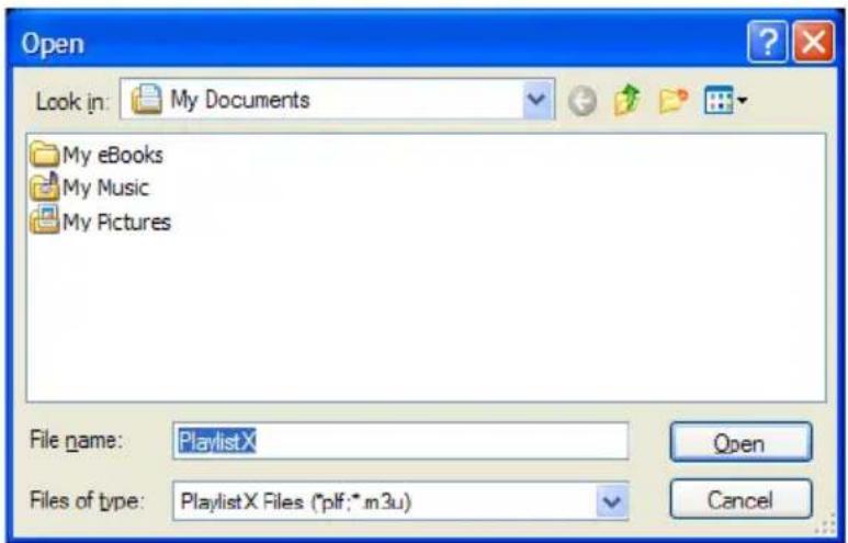 TOSHIBA Satellite 1130 - Sample Playlist dialog - 1