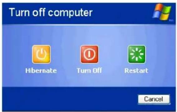TOSHIBA Satellite 1130 - Click Start, Turn off computer. - 1