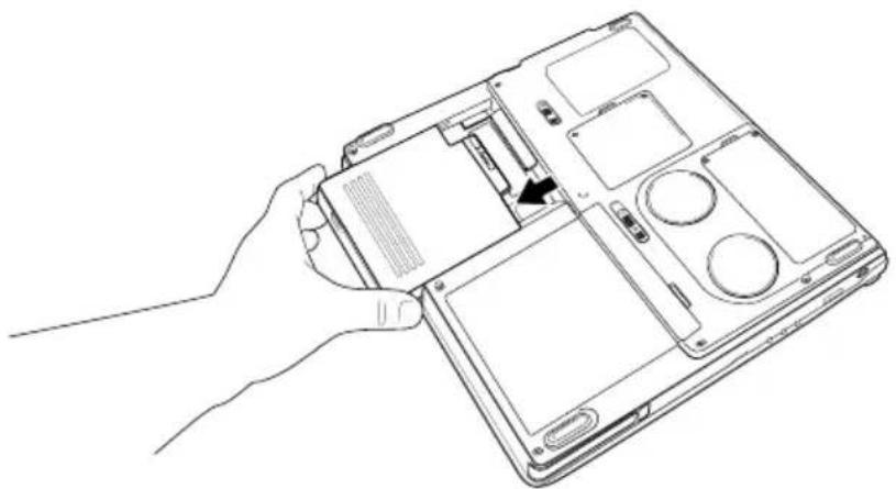 TOSHIBA Satellite 2430 - Removing a module from the Modular Bay - 3