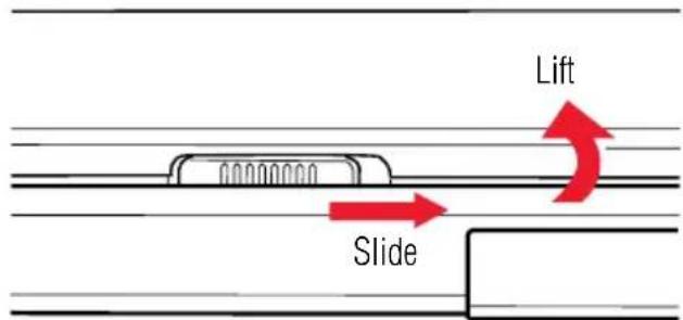 TOSHIBA Satellite 2430 - Opening the display panel - 1
