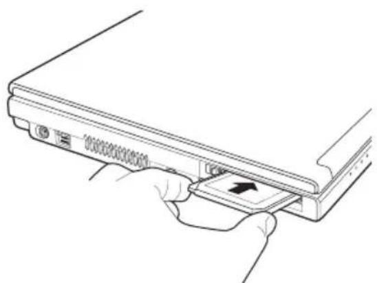 TOSHIBA Satellite U200 - Inserting a PC Card - 1