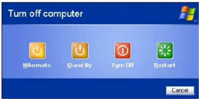 TOSHIBA Satellite U200 - Click Start, select Turn off computer. - 1