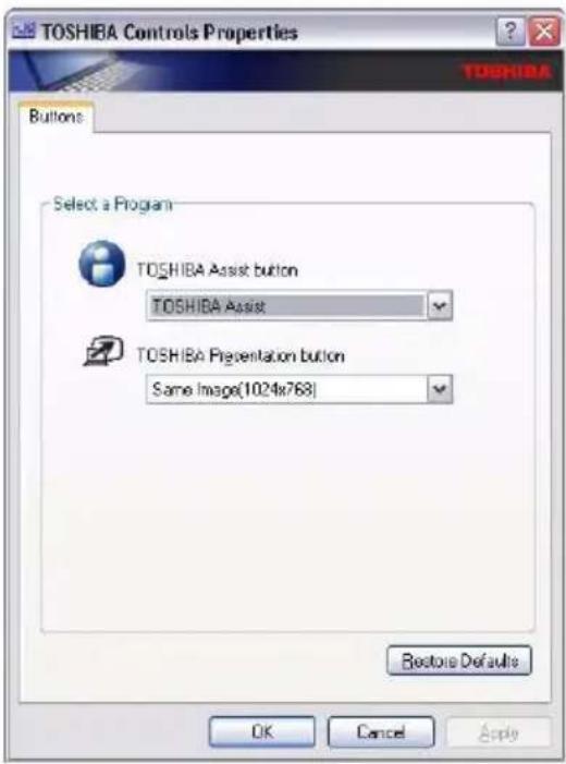 TOSHIBA Satellite U200 - Toshiba Button Controls - 2