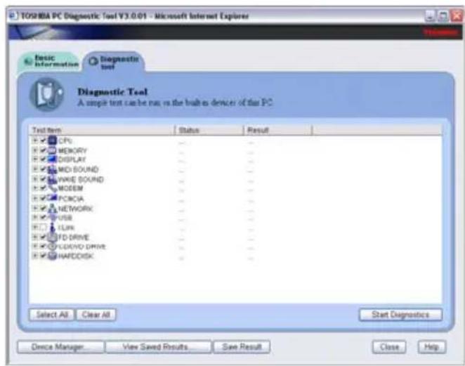 TOSHIBA Satellite U200 - PC Diagnostic Tool Utility - 2