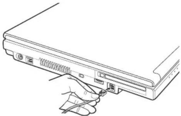 TOSHIBA Satellite U200 - Connecting the modem to a telephone line - 1
