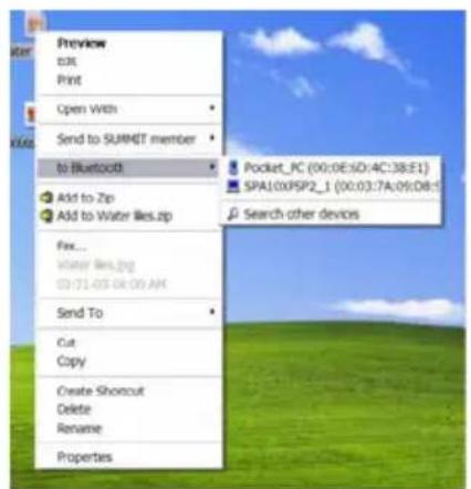 TOSHIBA Satellite U200 - Transferring files using Bluetooth® - 3