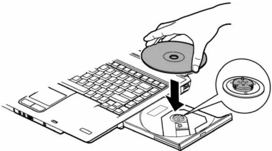 TOSHIBA Tecra A4 - Loading discs - 4