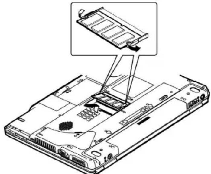 TOSHIBA Tecra A4 - Removing memory module - 2