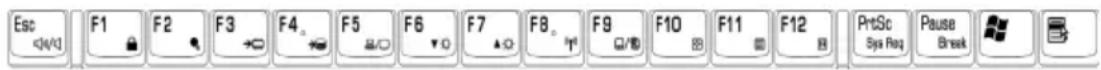 TOSHIBA Tecra A4 - F1 ... F12 function keys - 1