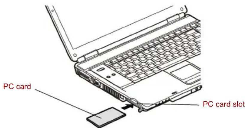 TOSHIBA Tecra A4 - Installing a PC Card - 2