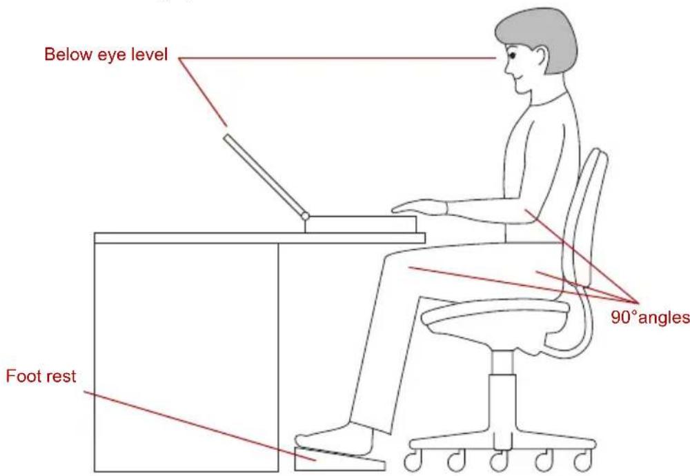 TOSHIBA Tecra A4 - Seating and posture - 1