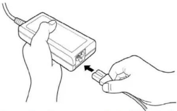 TOSHIBA Tecra A4 - Connecting the AC adaptor - 2