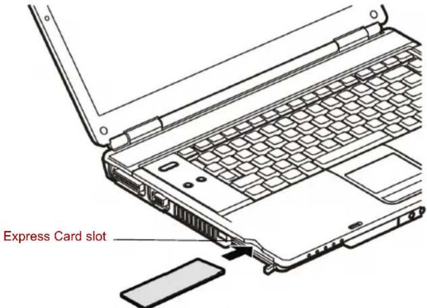 TOSHIBA Tecra A4 - Installing an Express card - 2