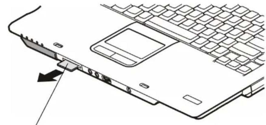 TOSHIBA Tecra A4 - Removing a SD/MS/MS Pro/SM/MMC/xD card - 1