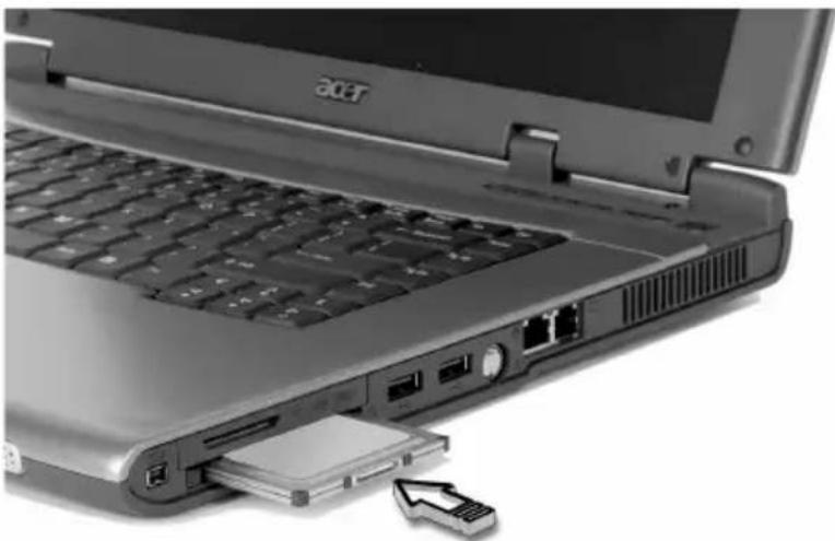 ACER TravelMate 4500 - Inserting a PC Card - 1