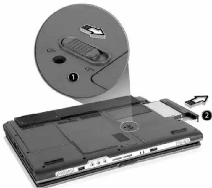 ACER TravelMate 4500 - Swapping AcerMedia drive modules - 2