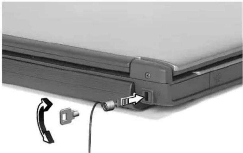 ACER TravelMate 4070 - Using a computer security lock - 1
