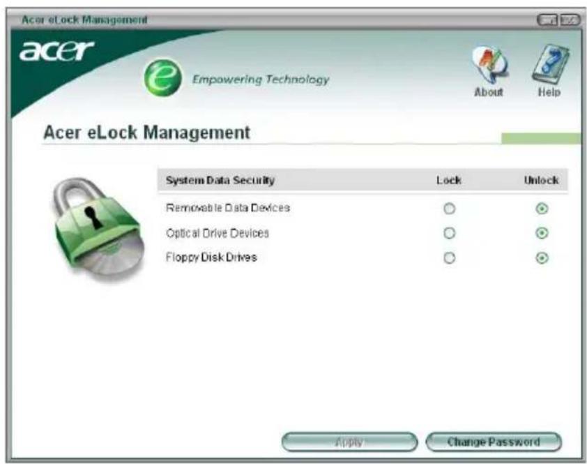 ACER TravelMate 4070 - Acer eLock Management - 2