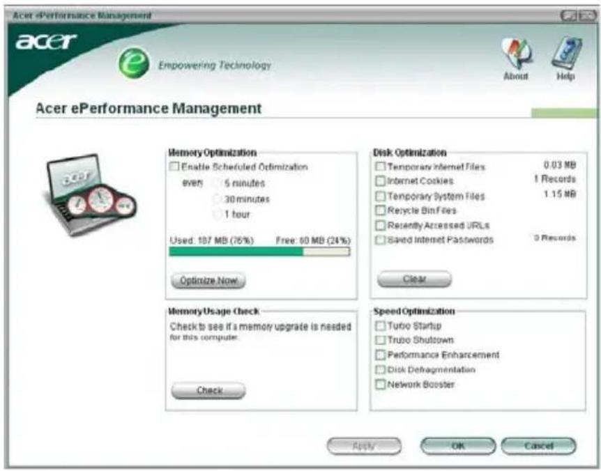 ACER TravelMate 4070 - Acer ePerformance Management - 1