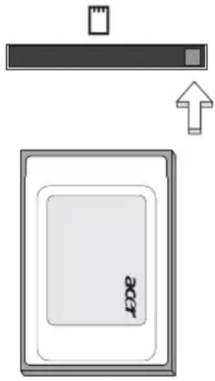 ACER TravelMate 4080 - Inserting a PC Card - 1