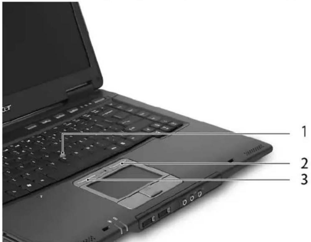ACER TravelMate 6592G - FineTrack and FineTrack buttons - 1