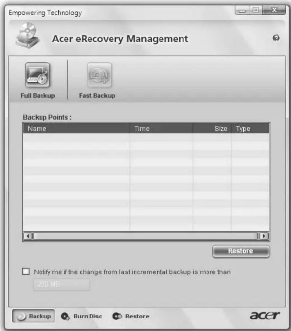 ACER TravelMate 6592G - Acer eRecovery Management - 2
