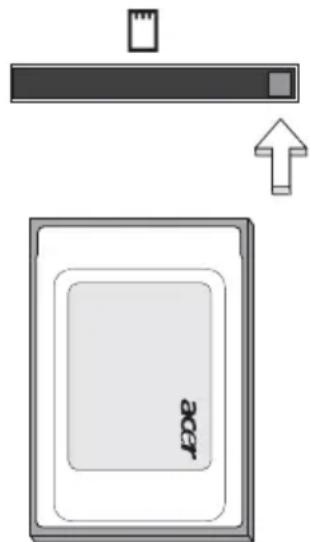 ACER TravelMate 6592G - Inserting a PC Card - 1