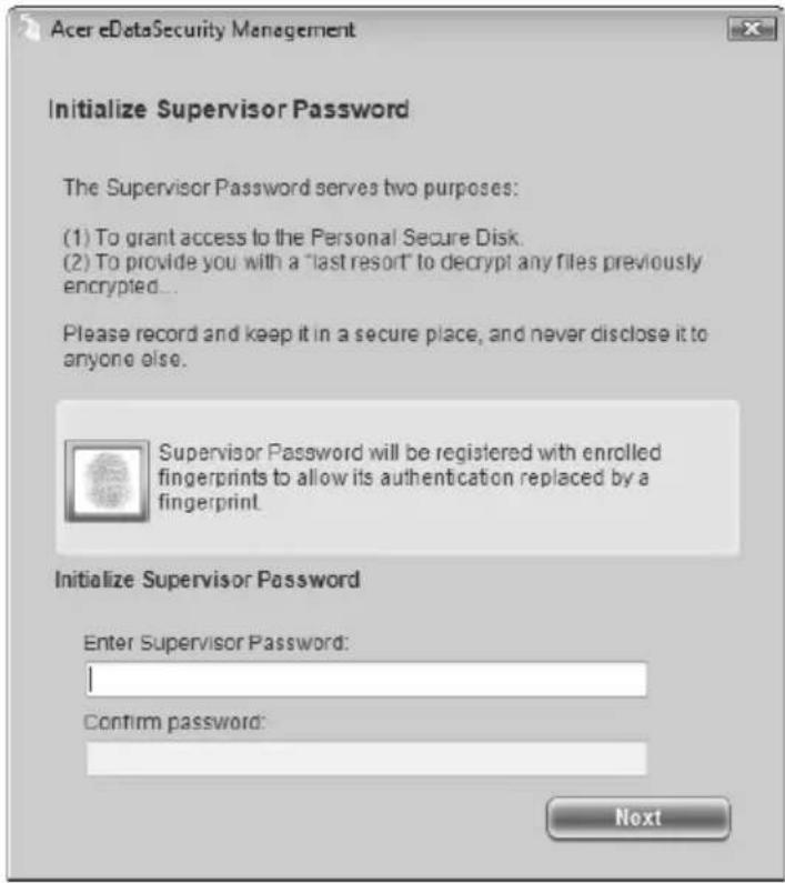 ACER TravelMate 6592G - Acer eDataSecurity Management (for selected models) - 1