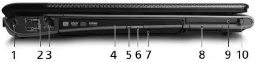 ACER TravelMate 8200 - Left view - 1